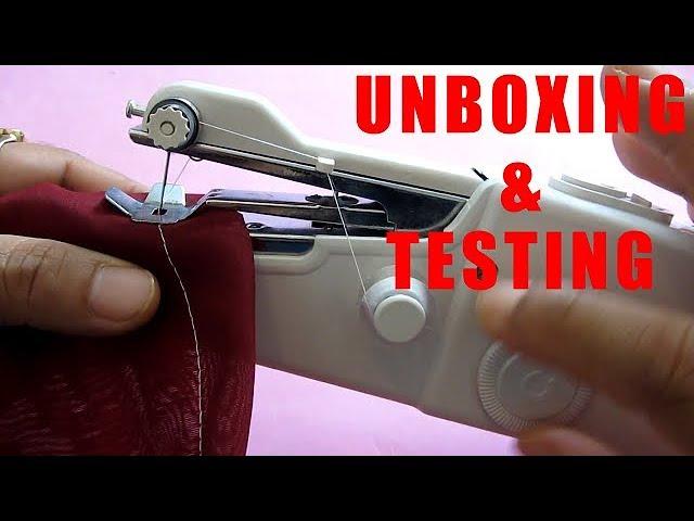 Portable and Cordless Handheld Sewing Machine | Unboxing & Testing