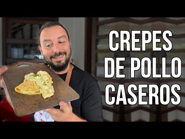 ¡¿Cómo hacer Crepes de Pollo y Champiñones en minutos?!  Receta Rápida