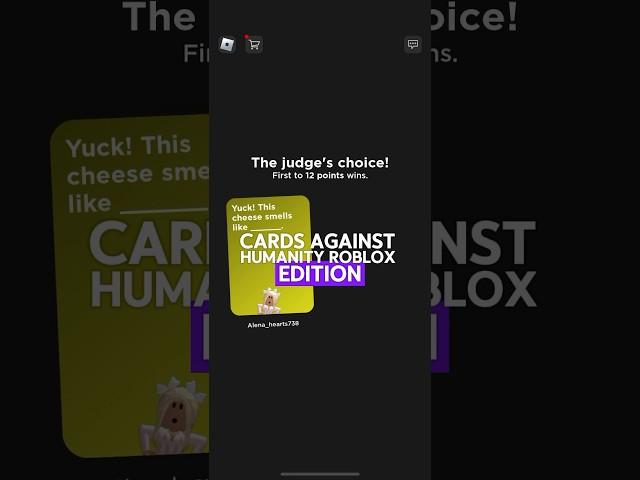 Cards against Humanity - Roblox Edition #roblox #cardsagainsthumanity #funny #crazycards