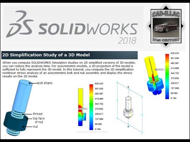 2D simplification Study of a 3D Model - Simulation Premium - SOLIDWORKS 2018