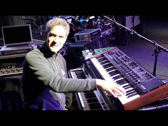 Mike playing his Rhodes and Prophet08 at Level 42 soundcheck