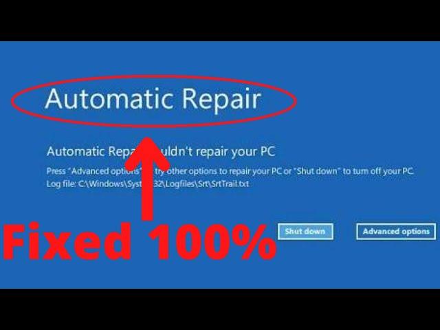 Automatic Repair Couldn't Repair Your PC Windows 10 in Hindi | Windows 10 Ko Repair Kaise Karen