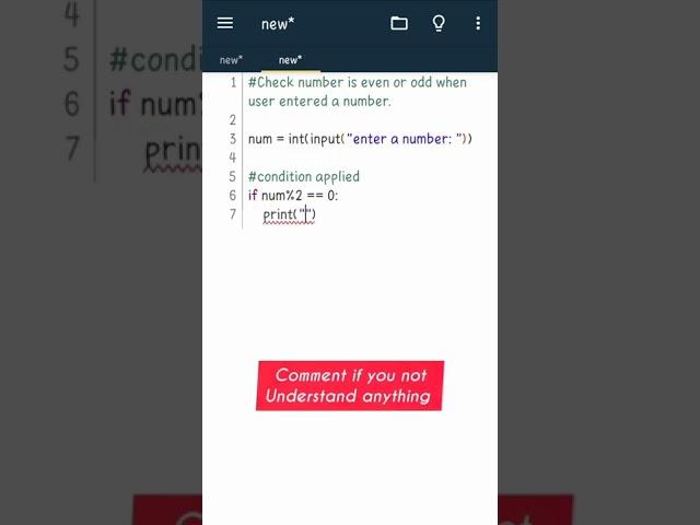 Check even/odd number in python  #shorts #codexinfo