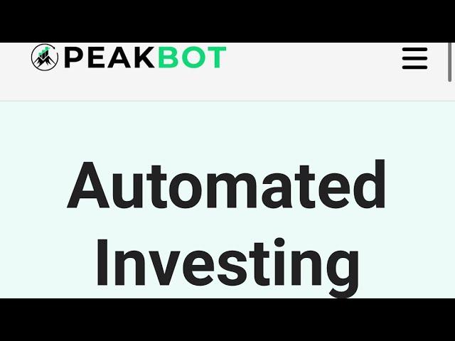 How I use PeakBot for passive income trading strategies