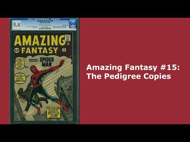 Amazing Fantasy #15:  The Pedigree Copies