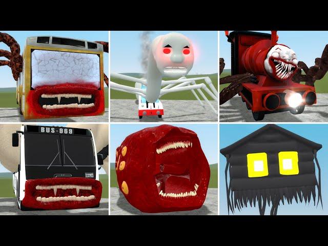 Thomas Train vs Bus Eater vs House Head vs Megahorn vs Bus Eater BodyBuilder in Garry's Mod