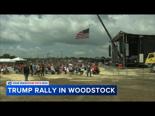 Donald Trump supporters hold rally in Woodstock ahead of Chicago DNC