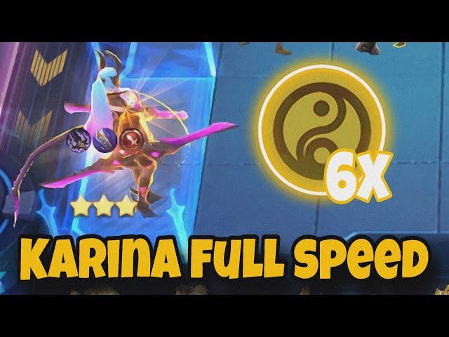 SHE SHOULD BE 3GOLD HERO | KARINA FULL ATK SPEED | MAGIC CHESS MLBB