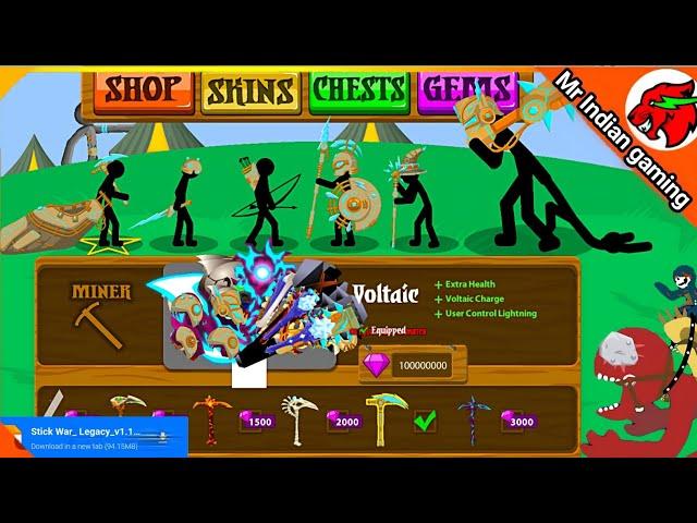 mr indian gaming stick war:legacy New mod menu 2024 free download ️