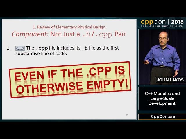 CppCon 2018: John Lakos “C++ Modules and Large-Scale Development”