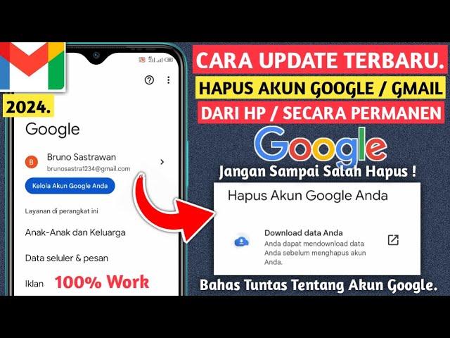 CARA MENGHAPUS AKUN GOOGLE DARI PERANGKAT SECARA PERMANEN | TERBARU