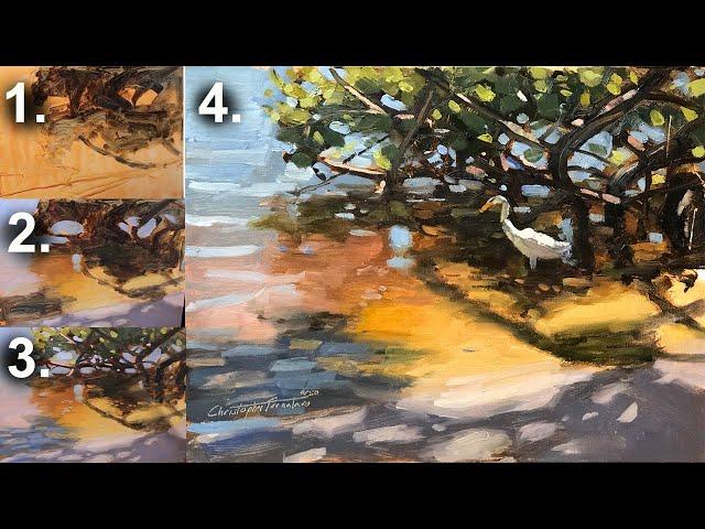 Oil Painting Process Broken Down | Water and Dappled Light