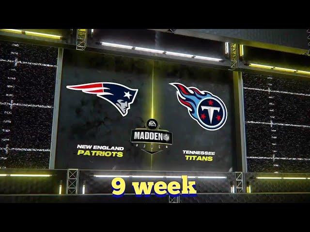 New England PATRIOTS vs Tennessee TITANS | 9 week  Madden NFL 24 #madden #nfl