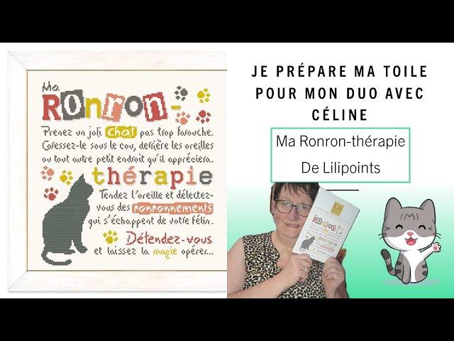 Je prépare ma toile pour mon duo avec Céline LA RONRONTHERAPIE de Lilipoints 