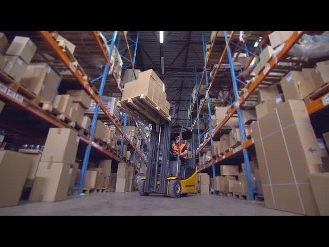 Forklift Storing Inventory Stock Video