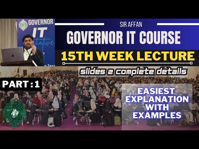 15th Week ( All Classes ) Complete Explanation | Test Practice | Easiest way | GOVERNOR IT COURSE