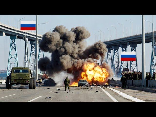 TODAY! A 320-ton Russian ammunition convoy was destroyed by Ukraine on the Crimean bridge - ARMA 3