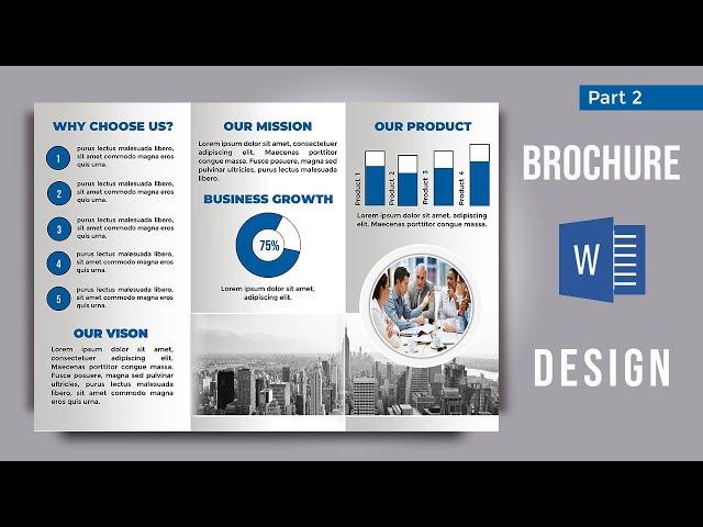 Trifold Brochure Design in MS Word | Printable A4 Brochure Design in Microsoft Office Word