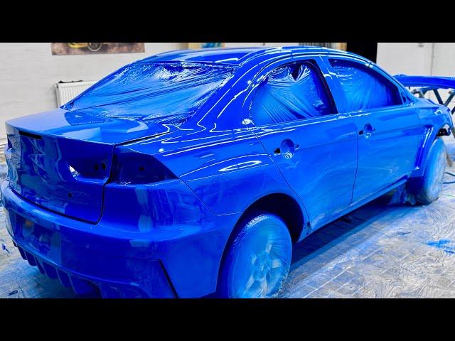Покрасили Lancer Evo в Лютый цвет Audi RS. Из жвачки в идеал