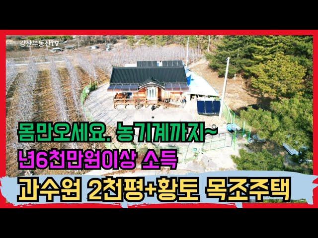 1594 (추천과수원) 년6천만원+소득 청정 영천 2천평과수원과 황통목조주택까지 건강상 급매