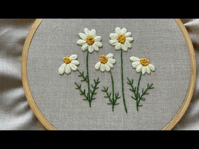 simple flower hand embroidery tutorial