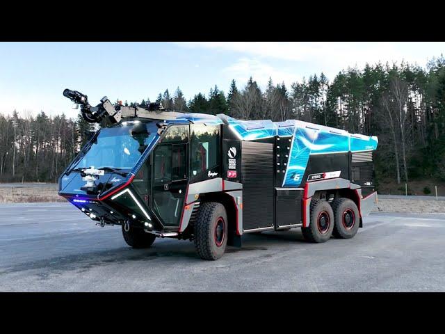Гибридный двигатель Scania в пожарной машине аэропорта