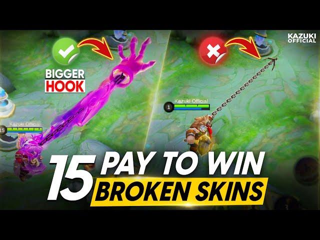 15 BROKEN SKINS THAT BUFFS YOUR HERO | PAY TO WIN | MOBILE LEGENDS