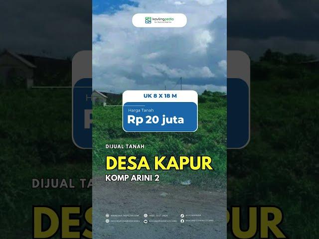 DIJUAL TANAH MURAH DEKAT PONTIANAK DESA KAPUR KUBU RAYA #dijualtanah #investasi #investasikavling