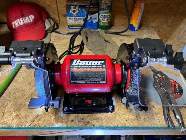 Is This Worth Buying; Harbor Fright Bauer 6 In. Bench Grinder With LED Lights Review and Use?