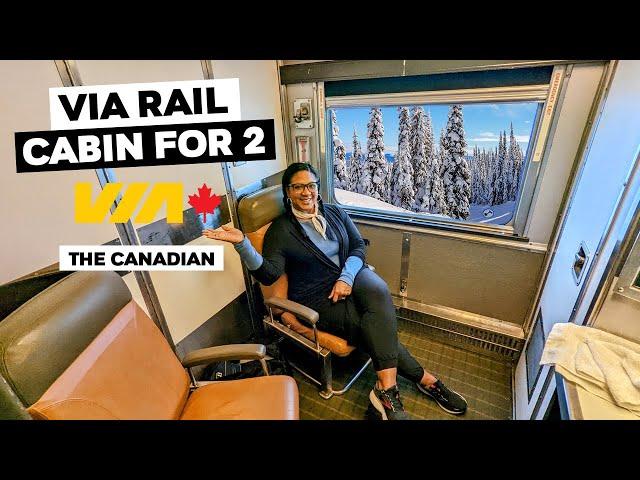 Via Rail Cabin For 2 Room Tour on the Canadian | One of Our Favorite Train Sleeper Cars