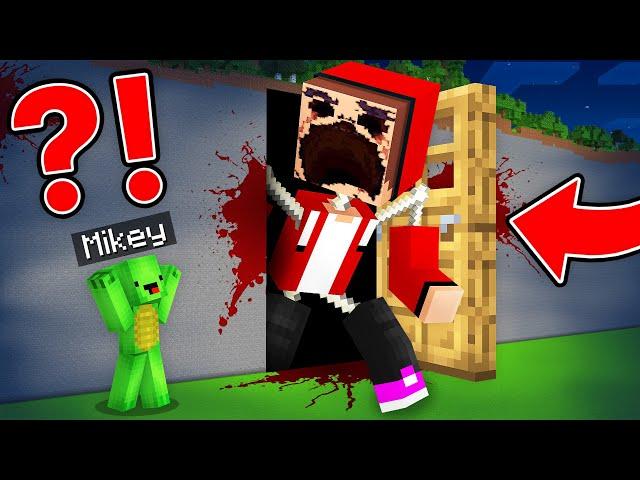 Mikey Found Scary JJ DOOR in Minecraft (Maizen)