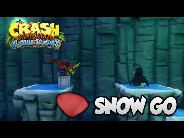 Crash Bandicoot 2 - "Snow Go" Red Gem (PS4 N Sane Trilogy)