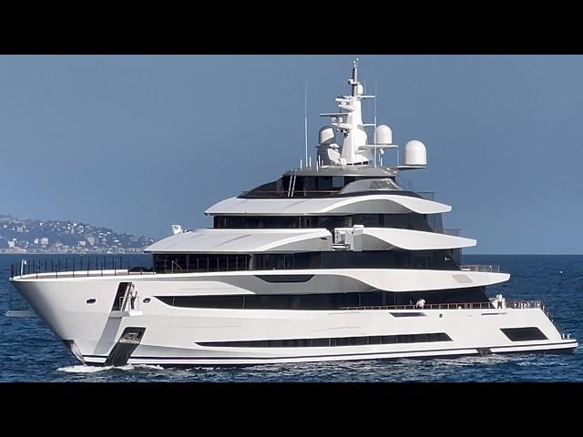 78 meter long Megayacht Platinum docks in Monaco Harbor March 2025  Monte Carlo 4K HDR