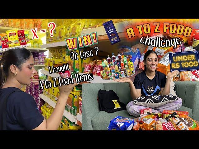 I Bought A to Z Food Items Under Rs 1000 ? | WIN OR fail ? 