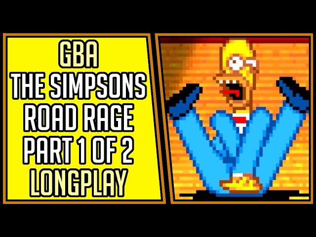 The Simpsons Road Rage (100%+Bonus) | GBA | Part 1 of 2 | Longplay | Walkthrough #49 [4Kp60]