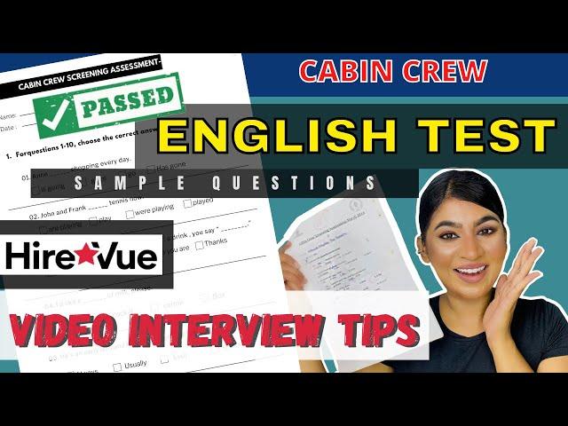 Emirates Cabin crew ENGLISH test එකේදි මගෙන් අහපු ප්‍රශ්න ️ | HireVue Video Interview Tips ..