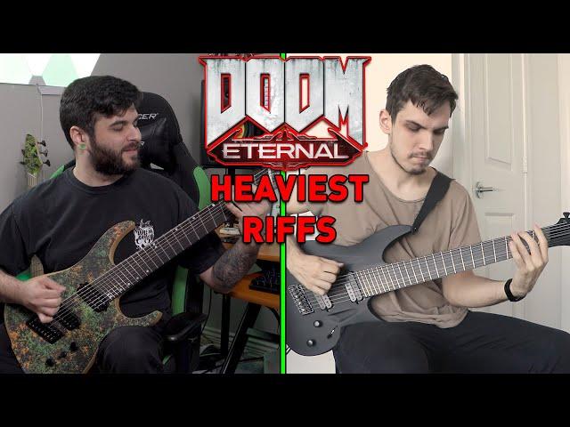 DOOM ETERNAL - Heaviest Guitar Riffs! Feat. @NikNocturnal (8 String Guitar)
