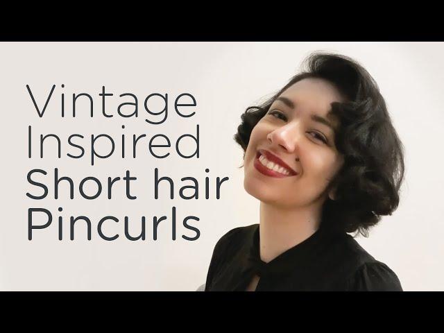 Pin-curling My Short Hair, Vintage Inspired (1930s-ish)