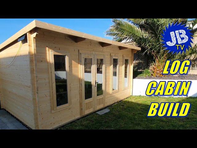 Building my Log Cabin Workshop -  Dunster House Terminator Pent Log Cabin