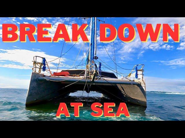 BREAK DOWN AT SEA - Sailing Family stranded on Aluminium Catamaran without Outboard | Ep. 29