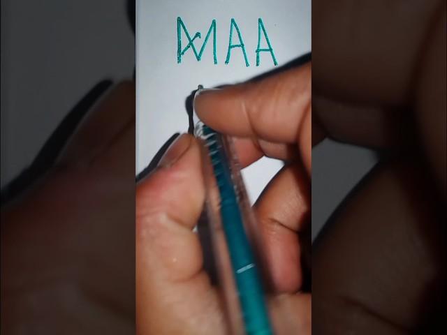 how to draw maa name logo easy #shotrs #viralshorts #logo #maa #name #art