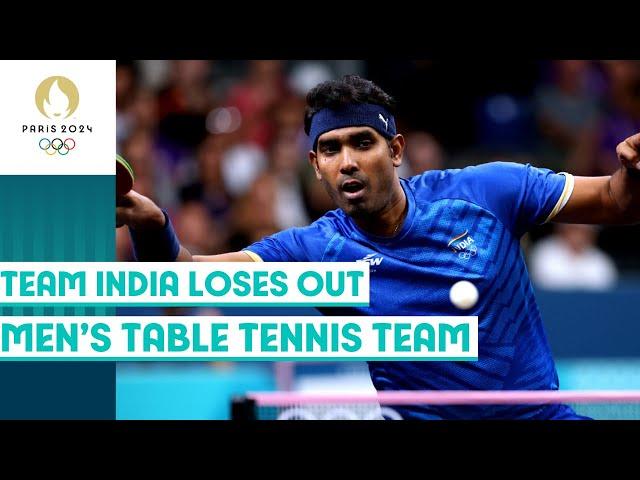  India out of men's table tennis team round of 16  | Paris 2024 highlights