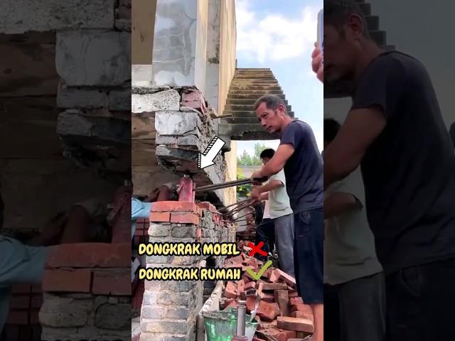 CARA ORANG CHINA MENINGGIKAN BANGUNAN #construction #kontruksi #trending