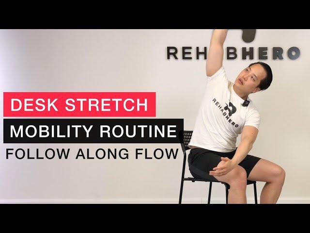 Desk Stretch Routine & Mobility Flow Follow Along - For Neck & Back Aches and Stiffness | Work Break