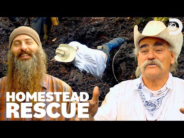 Marty Raney Falls in the Mud! | Homestead Rescue