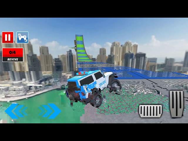 Police Car Stunts Game Police Car Mega Ramp Car Racing Gameplay 3