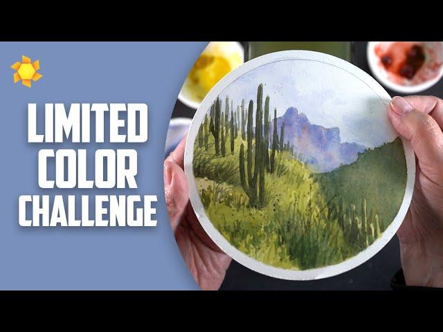 LIMITED COLOR CHALLENGE | southwest watercolor