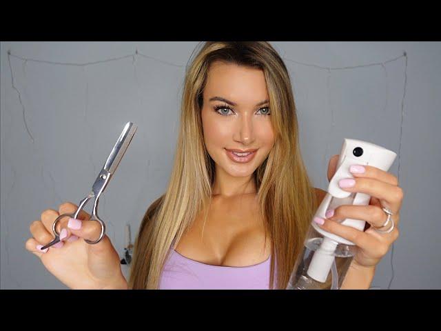 ASMR Salon Trim ️ lots of hair play