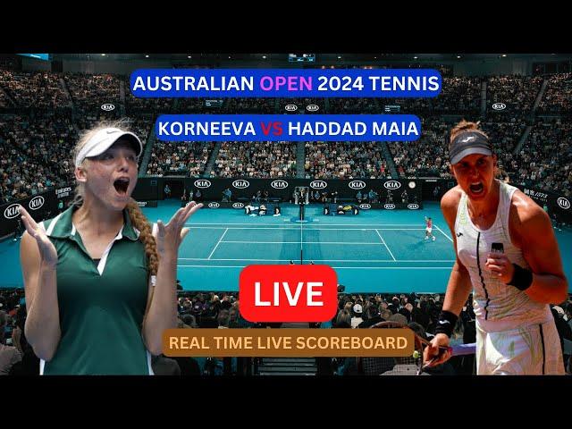 Beatriz Haddad Maia Vs Alina Korneeva LIVE Score UPDATE Today 2024 Australian Open Women's Tennis