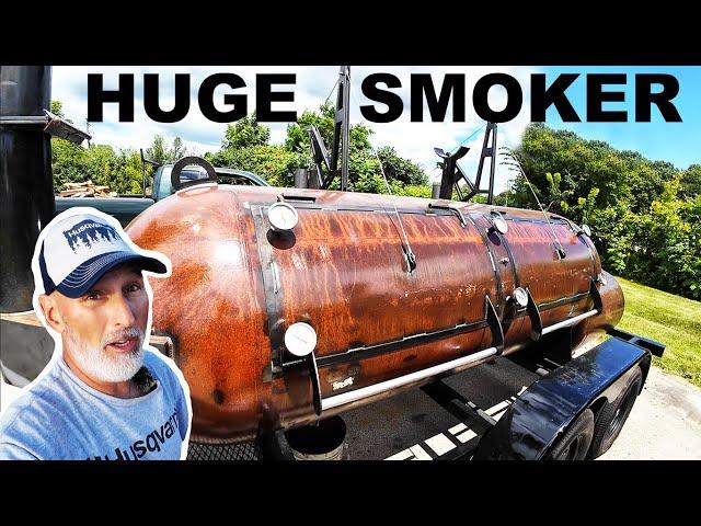 2 HUGE 500 GALLON MEAT SMOKERS IN ACTION! FIREWOOD CUSTOMER CHAT!